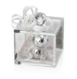 Хрустальная шкатулка с серебряным медвежонком (Valenti & Co, Италия) купить интернет магазин онлайн москва дорого доставка  в руки по россии