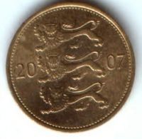 50 сентов 2007 г. Эстония