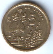 5 песет 1996 г. Испания Риоха