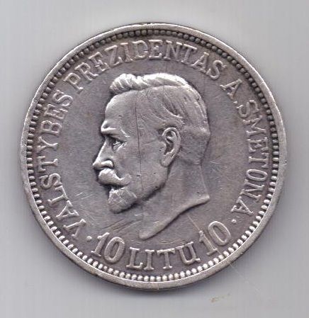 10 лит 1938 г. Литва