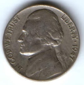 5 центов 1947 г. США