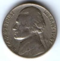 5 центов 1947 г. США