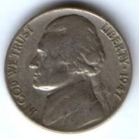 5 центов 1947 г. США