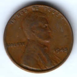 1 цент 1945 г. США