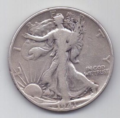 1/2 доллара 1941 г. D. США