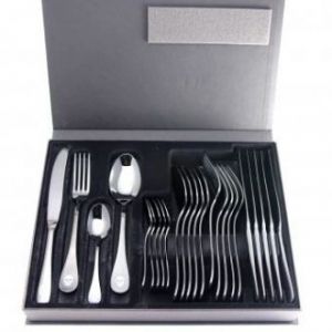 Набор столовых приборов Herdmar Rocco Black #6 - 24 предмета (Португалия)