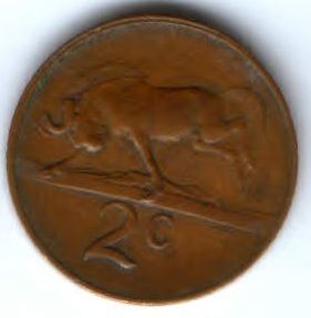 2 цента 1965 г. ЮАР