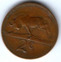2 цента 1965 г. ЮАР