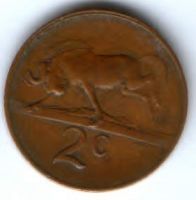 2 цента 1965 г. ЮАР