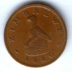1 цент 1980 г. Зимбабве