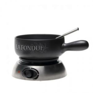 Фондюшница электрическая Nouvel Rossler La Fondue black Cheese fondue set (Швейцария)