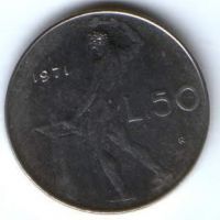 50 лир 1971 г. Италия