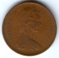 2 пенса 1971 г. Великобритания