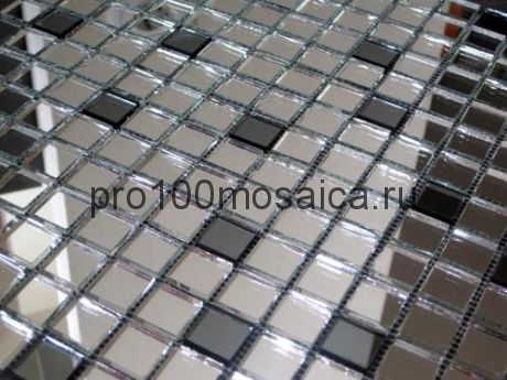 SD20-3 Серебро+графит. Мозаика зеркальная серия DECO, 328*328 мм (VIVERE)