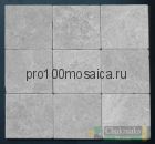Плитка из мрамора TUNDRA GREY TUMBLED 100х100х10 мм (Тундра Грей) (CHAKMAKS, ТУРЦИЯ)