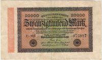 20000 марок 1923 г. Германия