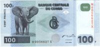 100 франков 2000 г. Конго