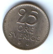 25 эре 1967 г. Швеция