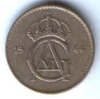 10 эре 1966 г. Швеция