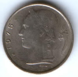 1 франк 1975 г. Бельгия