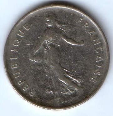 5 франков 1972 г. Франция