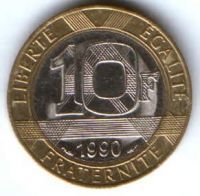 10 франков 1990 г. Франция