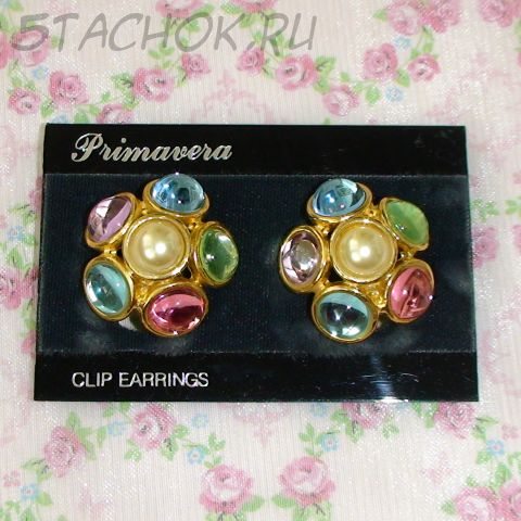 Клипсы "Слезы счастья" под золото