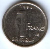 1 франк 1994 г. Бельгия