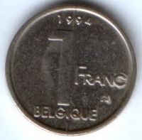 1 франк 1994 г. Бельгия