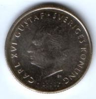1 крона 2002 г. Швеция