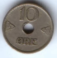 10 эре 1926 г. Норвегия