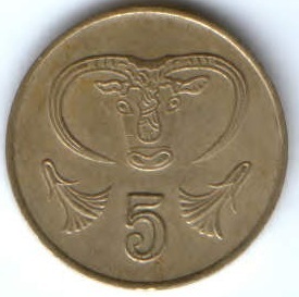 5 центов 1985 г. Кипр