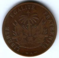 2 сантима 1886 г. Гаити