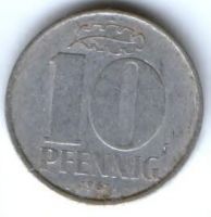 10 пфеннигов 1967 г. Германия ГДР