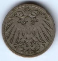 10 пфеннигов 1891 г. D Германия