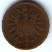 2 пфеннига 1876 г. D Германия