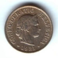 5 раппенов 1931 г. Швейцария