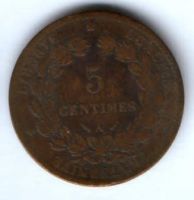 5 сантимов 1883 г. Франция