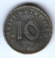 10 пфеннигов 1942 г. Германия