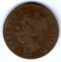 10 чентезимо 1893 г. Италия