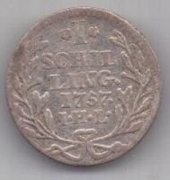 шиллинг 1757 г. Гамбург Германия