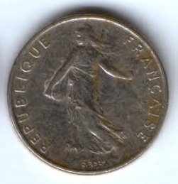 1/2 франка 1994 г. Франция