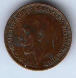 1 фартинг 1922 г. Великобритания