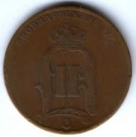 5 эре 1886 г. редкий год Швеция