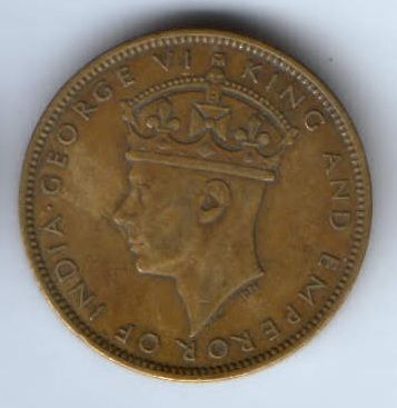 1 пенни 1945 г. Ямайка