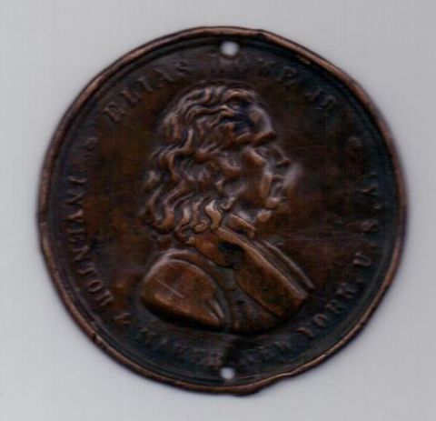 медаль(жетон) 1846 г. США. Нью-Йорк. Элиас Хоу.
