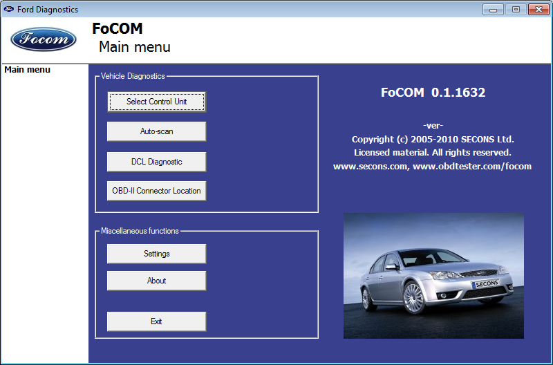 Ford vcm obd software download