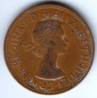 1 пенни 1966 г. Великобритания