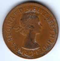 1 пенни 1966 г. Великобритания