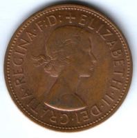 1 пенни 1967 г. Великобритания